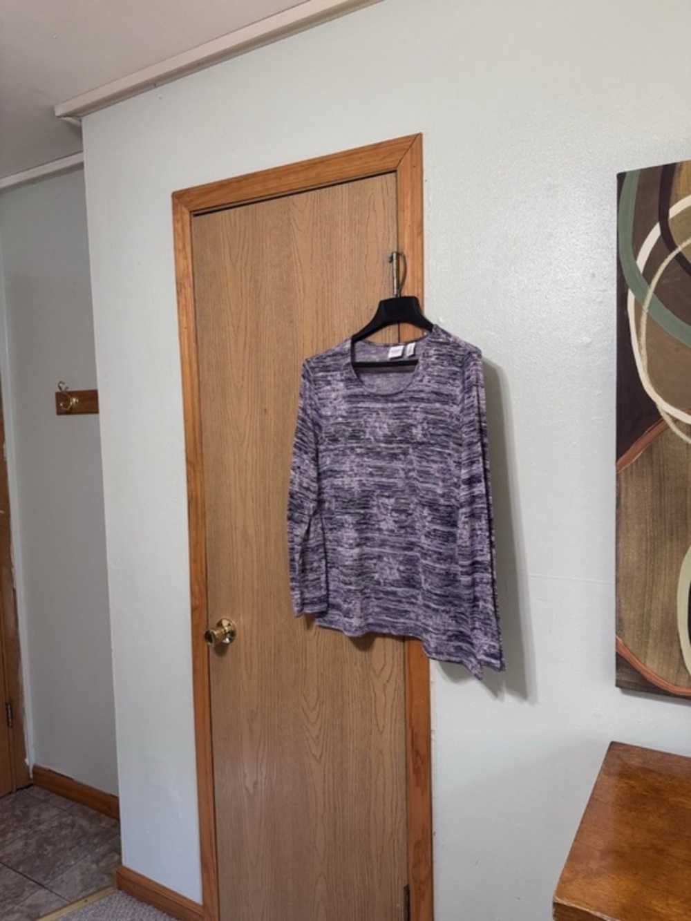 Weekends by Chico's Size 3 (XL) Long Sleeve Lightweight Metallic Sweater - EUC